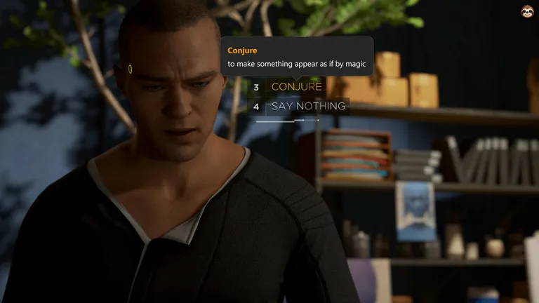 Termy defining conjure over a timed dialogue choice with Markus in Detroit Become Human