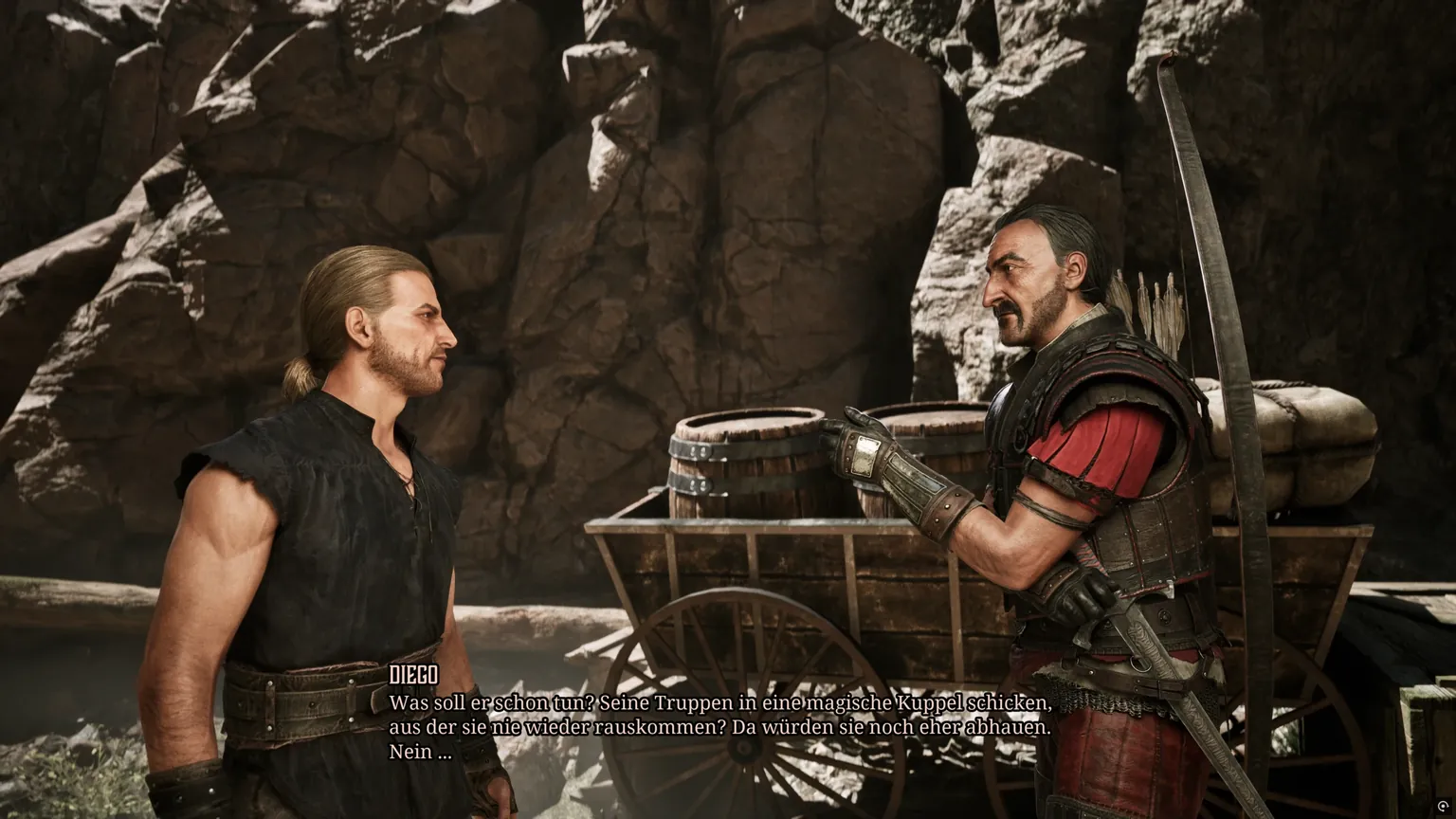 Diego speaking in Gothic 1 Remake with German subtitles