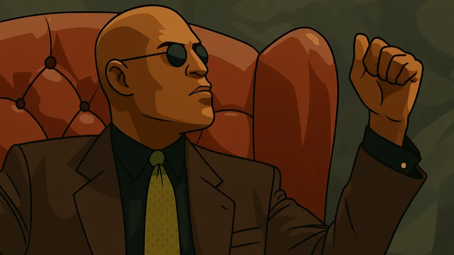 Termy explaining vocabulary from The Matrix movie scene